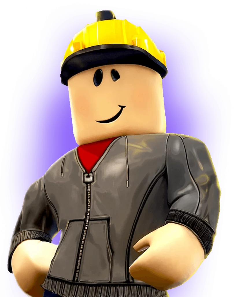 Robloxer in a builder hat.